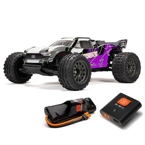 ARRMA VORTEKS MEGA 550 2WD, Ferngesteuertes Auto, RC Auto 1/10, Stadium Truck, über 30 km/h, aufrüstbar, inkl. Akkus und Ladegerät, Lila, ARA3205ST2 von ARRMA