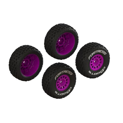 ARRMA dBoots 'Fortress' Glued Tire Set, Purple (2 Pairs) von ARRMA