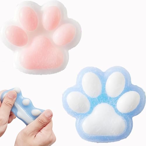 2 x Yoyo Squishy, Squishy Katzenpfotenspielzeug, Anti-Stress-Katzenspatte, Fufu Squishy, Taba Squishy Cat Paw Squeeze Spielzeug, Anti-Stress-Spielzeug für Kinder und Erwachsene von ARROMI