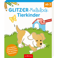 ARSEDITION 133004 Glitzer-Malblock Tierkinder von ARS EDITION