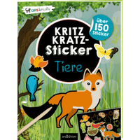 ARSEDITION 133369 Kritzkratz-Sticker Tiere von ARS EDITION