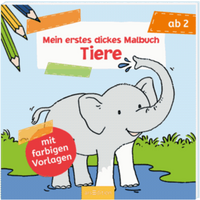 ARSEDITION 133959 Mein erstes dickes Malbuch Tiere von ARS EDITION