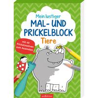 ARSEDITION 134654 Mein lustiger Mal- und Prickelblock – Tiere von ARS EDITION