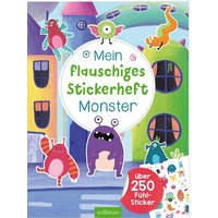 ARSEDITION 134903 Mein flauschiges Stickerheft – Monster von ARS EDITION