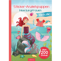 ARSEDITION 135163 Sticker-Anziehpuppen Metallic – Meerjungfrauen von ARS EDITION