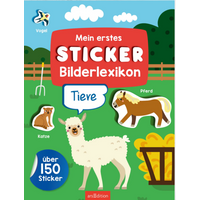 ARSEDITION 135179 Mein erstes Sticker-Bilderlexikon – Tiere von ARS EDITION