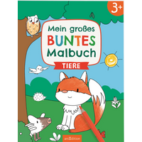 ARSEDITION 135329 Mein großes buntes Malbuch – Tiere von ARS EDITION