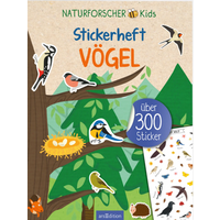 ARSEDITION 135588 Naturforscher-Kids – Stickerheft Vögel von ARS EDITION