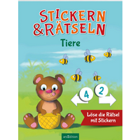 ARSEDITION 135616 Stickern & Rätseln: Tiere von ARS EDITION