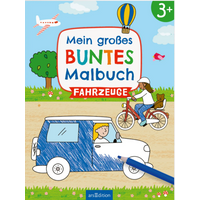 ARSEDITION 135638 Mein großes buntes Malbuch – Fahrzeuge von ARS EDITION