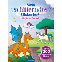 ARSEDITION 135683 Mein schillerndes Stickerheft – Magische Tierwelt von ARS EDITION