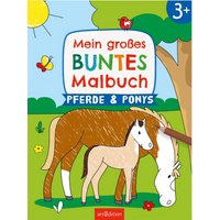 ARSEDITION 135800 Mein großes buntes Malbuch – Pferde und Ponys von ARS EDITION