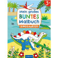 ARSEDITION 135801 Mein großes buntes Malbuch – Dinosaurier von ARS EDITION