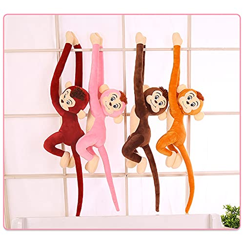 ARSBORUI Plüschtier AFFE, 65CM Hanging Monkey, langem Arm Plüsch AFFE, Niedliche Affen Stofftier Kuscheltier Interaktive Monkey Spielzeug Kindergeschenk Für Mädchen Und Jungen (4 Stück) von ARSBORUI