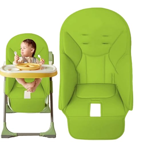 Baby Hochstuhl Kissenbezug, Baby Hochstuhl Sitzbezüge, Baby Esszimmerstuhl Sitzkissen PU-Leder Hochstuhl Sitzauflage Universeller Ersatzbezug Für Peg Perego,Siesta Zero3,Baoneo, Kosmic Jané (Grün) von ARSBORUI