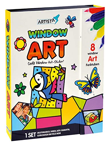 ARTISTA 24205 Window Art, Bastelset, Fensterbilder DIY-Kit für Kinder, Fensterdeko, Mehrfarbig, one Size von ARTISTA