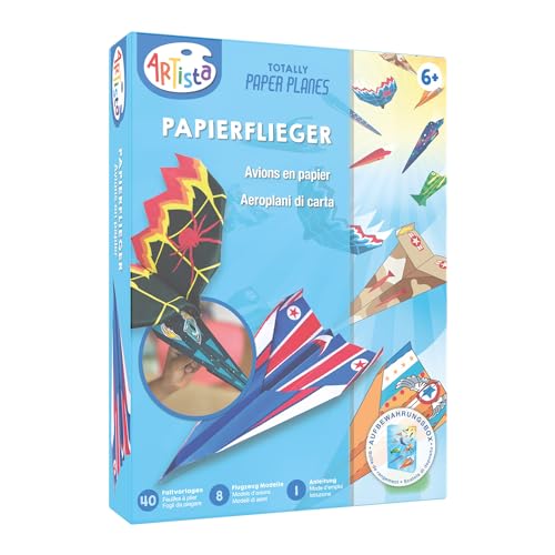 ARTISTA 9301915 Bastelset Papierflieger, DIY-Kit für Kinder, Kreativset in praktischer Aufbewahrungsbox von ARTISTA