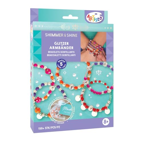 ARTISTA 9342997 Bastelset Glitzer Armbänder, Schmuckbastelset, DIY Schmuckset für Kinder ab 8 Jahren ARTISTA 9342997 Bastelset Glitzer Armbänder, Schmuckbastelset, DIY Schmuckset für Kinder ab 8 Jahren von ARTISTA