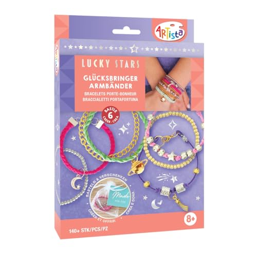 ARTISTA 9342998 Bastelset Glücksbringer Armbänder, Schmuckbastelset, DIY Schmuckset für Kinder ab 8 Jahren ARTISTA 9342998 Bastelset Glücksbringer Armbänder, Schmuckbastelset, DIY Schmuckset für Kinder ab 8 Jahren von ARTISTA