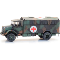 ARTITEC 6870419 H0 MAN 630 L2 A Großraum-Krankenkraftwagen Bundeswehr Resin Fertigmodell von ARTITEC