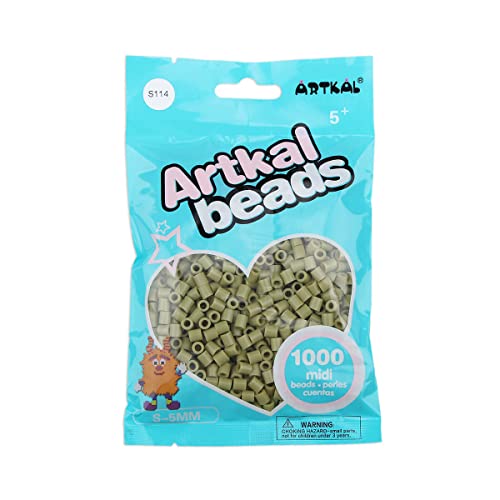 ARTKAL® Midi 5 mm Bügelperlen Beads / 1000 Stück/S-114 Light Greengray von ARTKAL