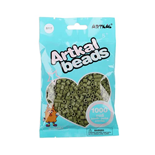 ARTKAL® Midi 5 mm Bügelperlen Beads / 1000 Stück/S-117 Sage Green von ARTKAL