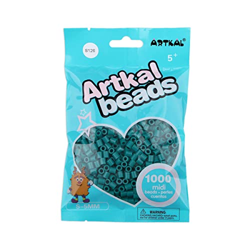 ARTKAL® Midi 5 mm Bügelperlen Beads / 1000 Stück/S-126 Dark Eucalyptus von ARTKAL