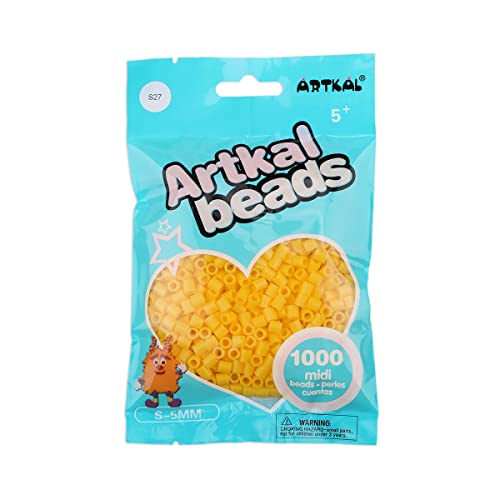 ARTKAL® Midi 5 mm Bügelperlen Beads / 1000 Stück / S-027 Yellow von ARTKAL