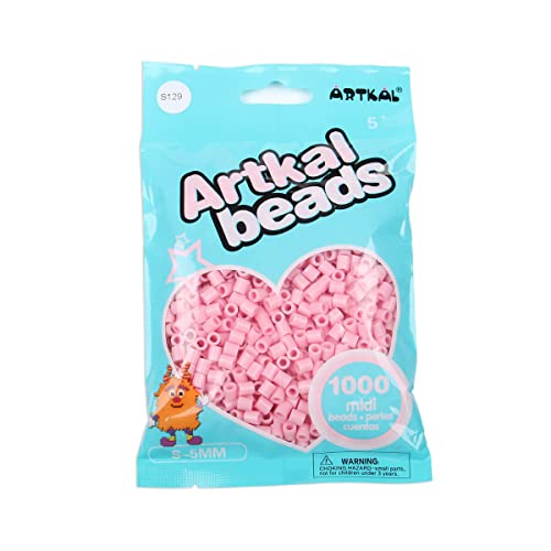 ARTKAL® Midi 5 mm Bügelperlen Beads / 1000 Stück/S-129 Rosebud Pink von ARTKAL