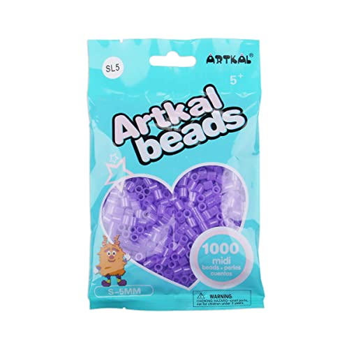 ARTKAL® Midi 5 mm Bügelperlen Beads / 1000 Stück / SL05 Glitter Purple von ARTKAL