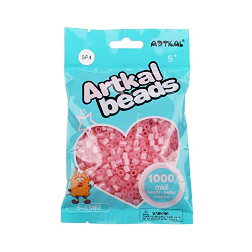 ARTKAL® Midi 5 mm Bügelperlen Beads / 1000 Stück / SP04 Perlmutt Pink von ARTKAL