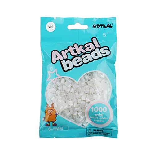 ARTKAL® Midi 5 mm Bügelperlen Beads / 1000 Stück / SP08 Perlmutt Clear von ARTKAL