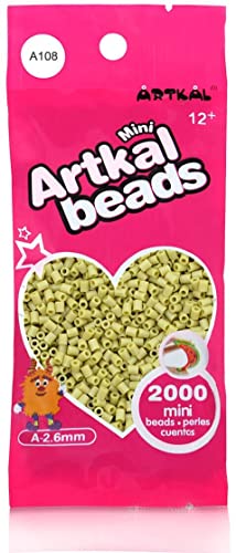 ARTKAL® Mini A Soft 2,6 mm Bügelperlen Beads / 2000 Stück / A108 BEIGE Steckperlen von ARTKAL