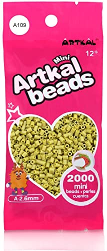 ARTKAL® Mini A Soft 2,6 mm Bügelperlen Beads / 2000 Stück / A109 Beach BEIGE Steckperlen von ARTKAL