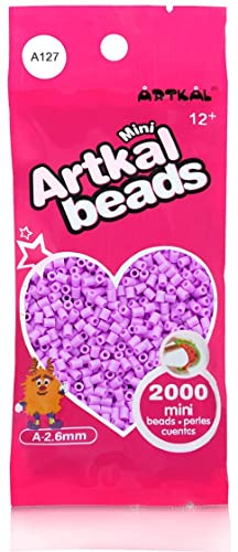 ARTKAL® Mini A Soft 2,6 mm Bügelperlen Beads / 2000 Stück / A127 Light Grape Steckperlen von ARTKAL