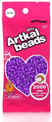 ARTKAL® Mini A Soft 2,6 mm Bügelperlen Beads / 2000 Stück / A133 Amethyst Steckperlen von ARTKAL