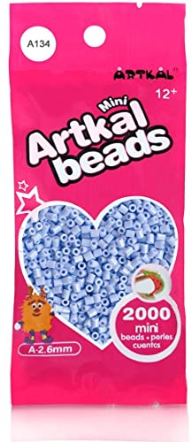 ARTKAL® Mini A Soft 2,6 mm Bügelperlen Beads / 2000 Stück / A134 Moonlight Blue Steckperlen von ARTKAL