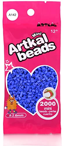 ARTKAL® Mini A Soft 2,6 mm Bügelperlen Beads / 2000 Stück / A142 ROYAL Blue Steckperlen von ARTKAL