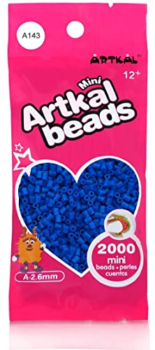 ARTKAL® Mini A Soft 2,6 mm Bügelperlen Beads / 2000 Stück / A143 Marine Steckperlen von ARTKAL