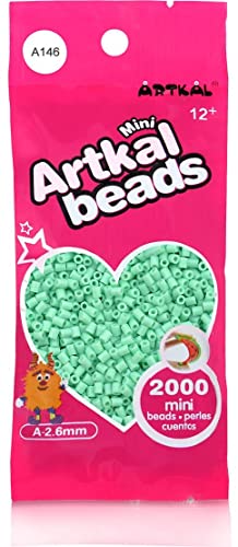 ARTKAL® Mini A Soft 2,6 mm Bügelperlen Beads / 2000 Stück / A146 Spearmint Steckperlen von ARTKAL