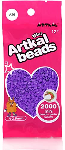 ARTKAL® Mini A Soft 2,6 mm Bügelperlen Beads / 2000 Stück / A26 Pastel Lavender Steckperlen von ARTKAL