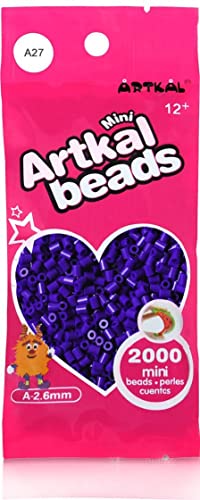 ARTKAL® Mini A Soft 2,6 mm Bügelperlen Beads / 2000 Stück / A27 Purple Steckperlen von ARTKAL