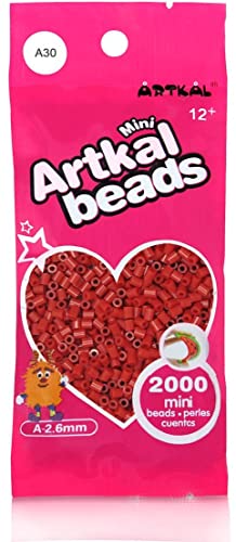 ARTKAL® Mini A Soft 2,6 mm Bügelperlen Beads / 2000 Stück / A30 Redwood Steckperlen von ARTKAL