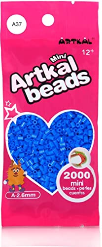 Artkal® Mini A Soft 2,6 mm Bügelperlen Beads / 2000 Stück / A37 True Blue Steckperlen von ARTKAL