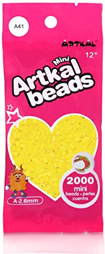 ARTKAL® Mini A Soft 2,6 mm Bügelperlen Beads / 2000 Stück / A41 Pastel Yellow Steckperlen von ARTKAL