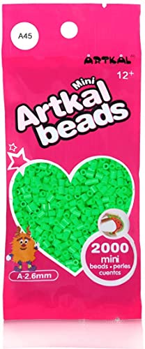 ARTKAL® Mini A Soft 2,6 mm Bügelperlen Beads / 2000 Stück / A45 Spring Green Steckperlen von ARTKAL