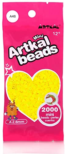 ARTKAL® Mini A Soft 2,6 mm Bügelperlen Beads / 2000 Stück / A46 Canary Steckperlen von ARTKAL