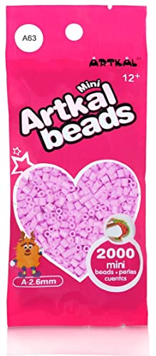 ARTKAL® Mini A Soft 2,6 mm Bügelperlen Beads / 2000 Stück / A63 PINK Pearl Steckperlen von ARTKAL