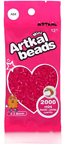 ARTKAL® Mini A Soft 2,6 mm Bügelperlen Beads / 2000 Stück / A64 Rose Steckperlen von ARTKAL