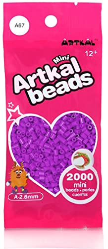 ARTKAL® Mini A Soft 2,6 mm Bügelperlen Beads / 2000 Stück / A67 Orchid Steckperlen von ARTKAL